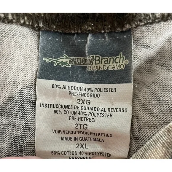 Lot of 3 Hunting Camo T-Shirts Size 2XL Long Sleeve Shadow Branch Pro Gear - Picture 4 of 7